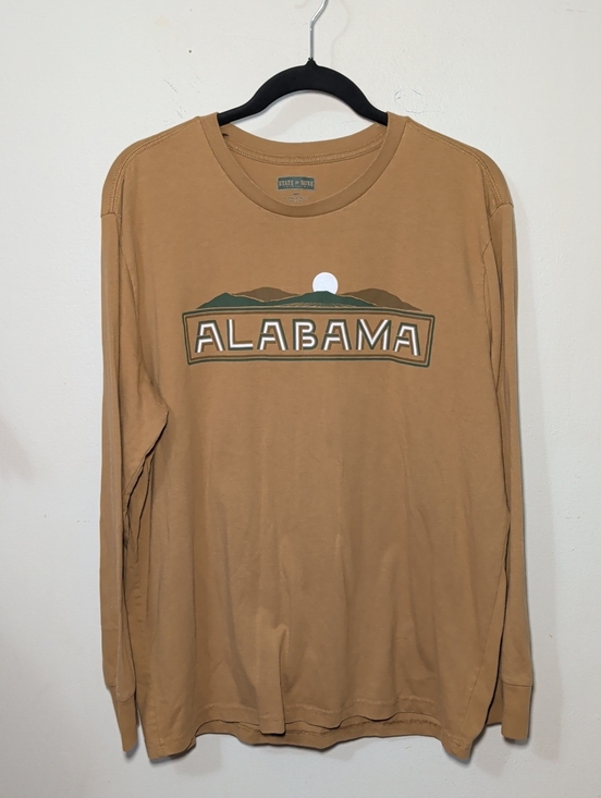 State of Mine Other - State of Mine Alabama Mountain Sunrise T-shirt Tan Green Long Sleeve Mens Size L